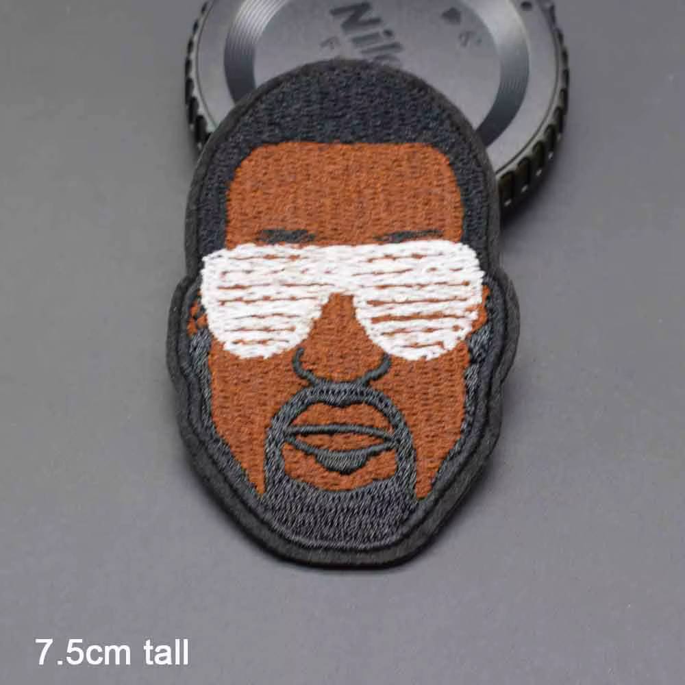Noir Cool homme Hippie James rappeur fer sur vêtements brodés patchs pour vêtements groupe de musiqu
