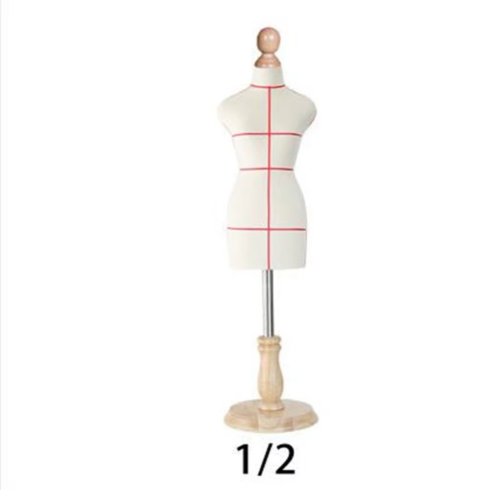 Corps de mannequin de couture féminin noir pour vêtements, forme de robe buste, maillot standard 1:2