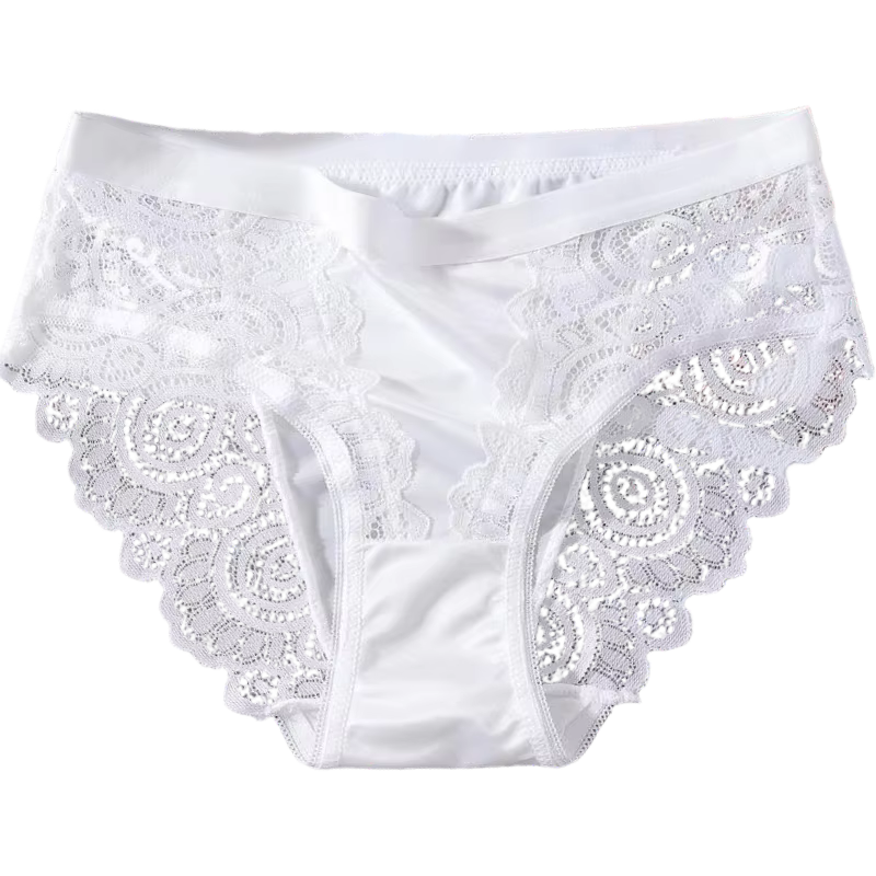 Felinus – Nouvelle culotte triangle en dentelle pour femme, en satin français, matière soie glacée,