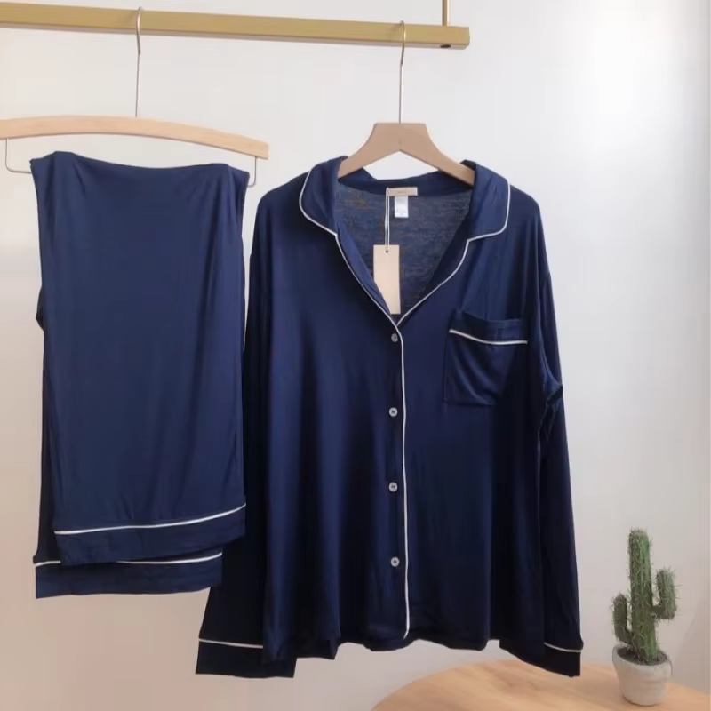 Ensemble de pyjama Modal en gros européen et américain Pyjamas simples pour femmes