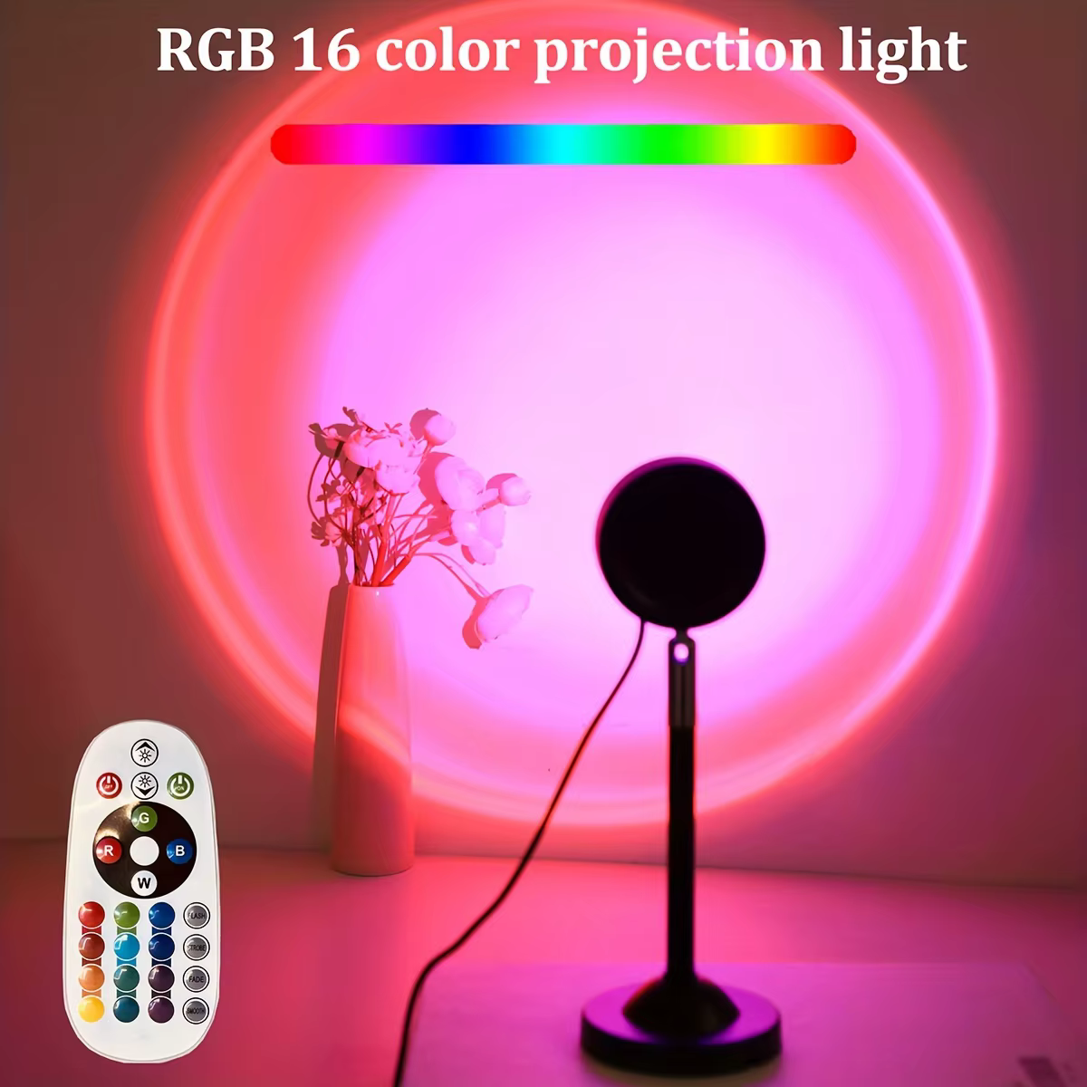 USB coucher de soleil éclairage Projection ambiante veilleuse pour décor à la maison, éclairage rela