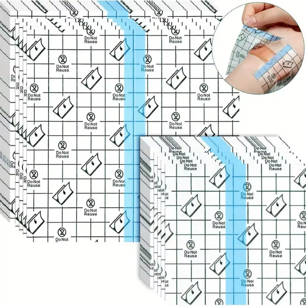 Bandages imperméables en PU jetables, adhésifs transparents et extensibles, imperméables, protègent