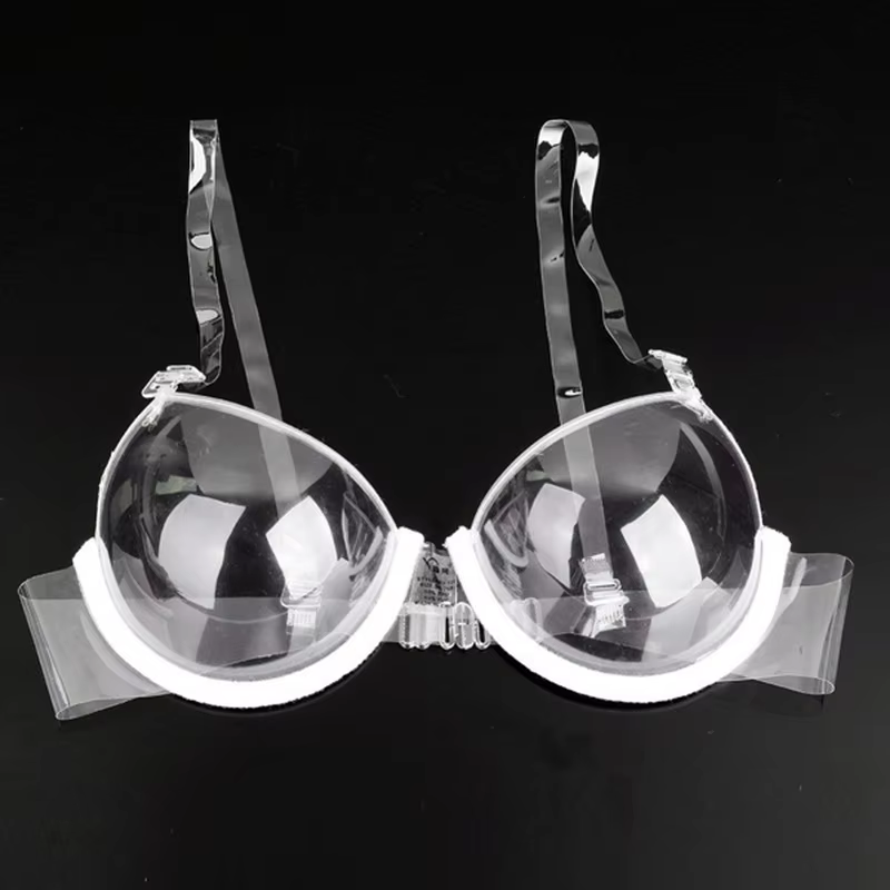 Soutien-gorge Push Up Transparent pour Femme, Ultra-mince, Invisible, Souple, Bretelles Initiées en 