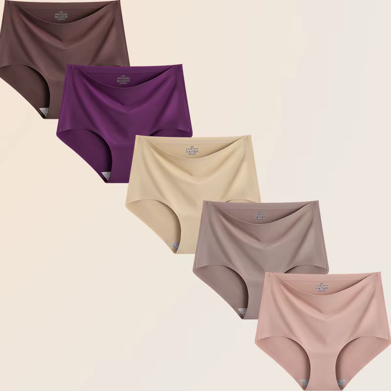 FINETOO 5 pièces culottes pour femmes sous-vêtements sans couture slips invisibles taille haute couv