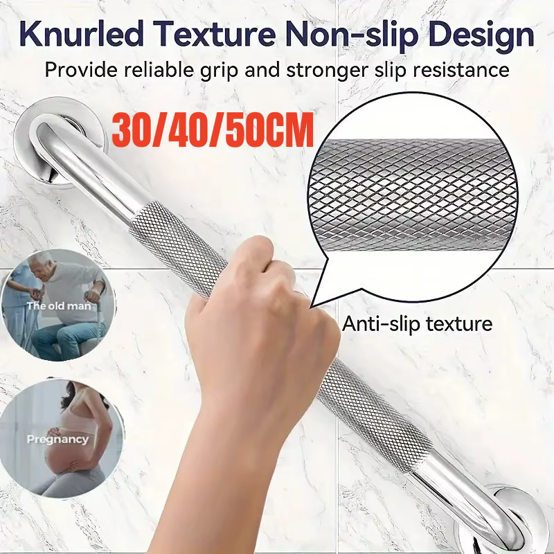 Barre d'appui de douche coordonnante, assistance de douche à main courante en acier inoxydable, barr
