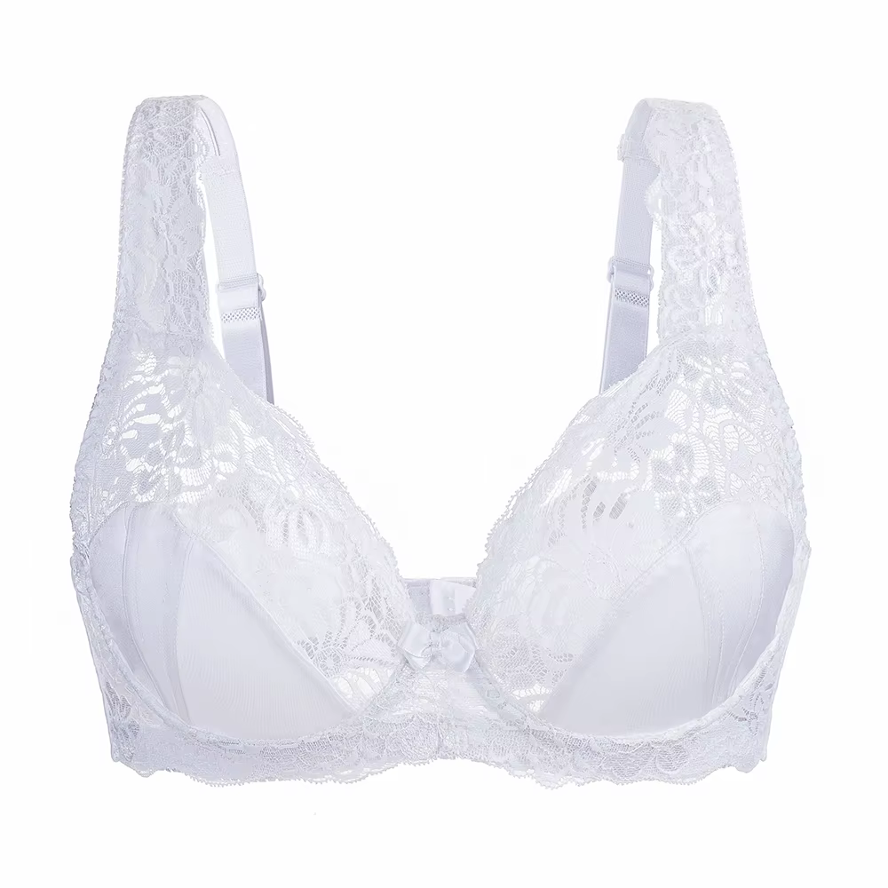 Soutien-gorge en dentelle pour femmes, Lingerie, soutien supérieur, à armatures, grandes bretelles a