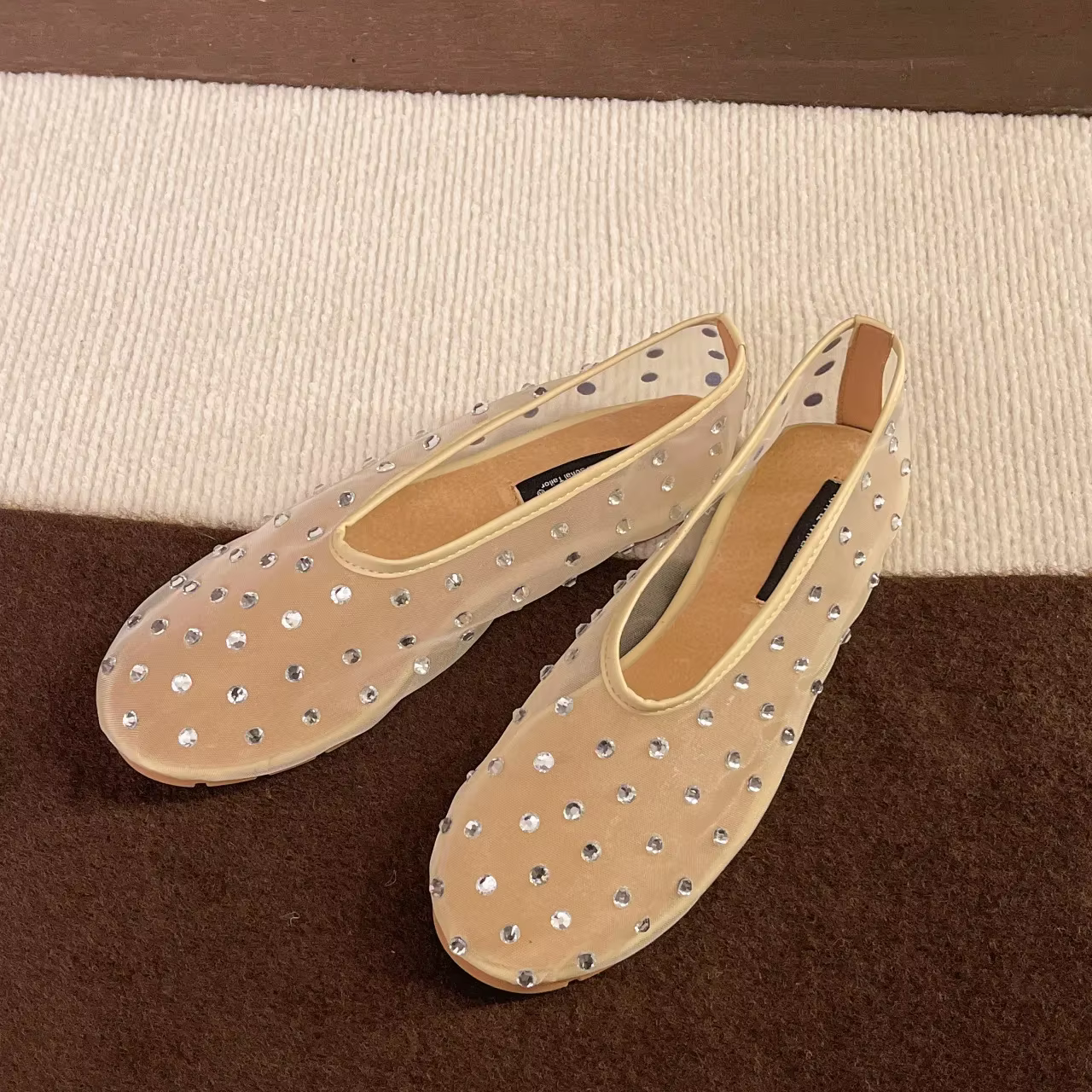Chaussures plates Mary Jane pour femmes, nouvelles chaussures de printemps en maille creuses et resp