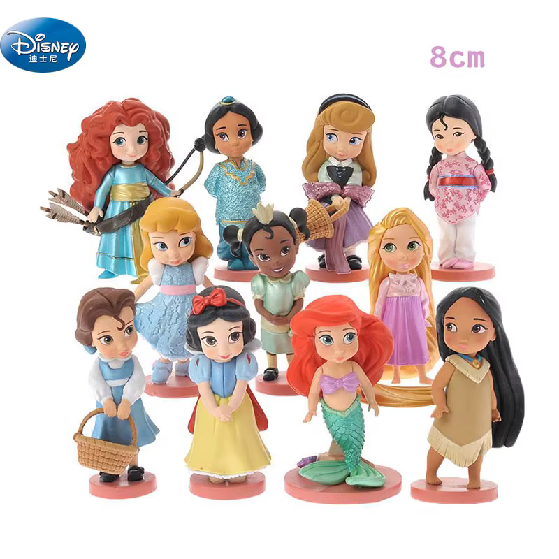 Disney 11 pcs/lot Pvc neige blanche figurines mignon dessin animé Mini princesse sirène jouets modèl