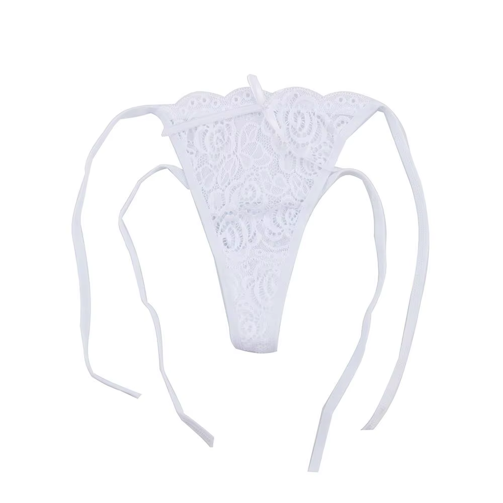 Sous-vêtements sexy pour femmes, lingerie transparente en dentelle florale à taille basse, culottes