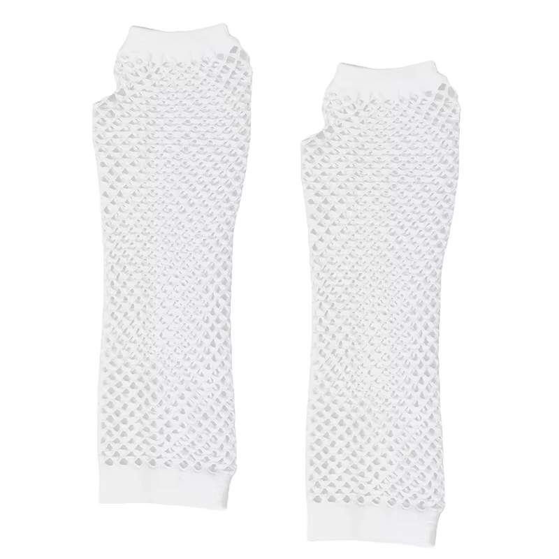 Gants en filet sans doigts pour femmes, gants longs en résille Sexy, gants chauffe-bras pour boîte d