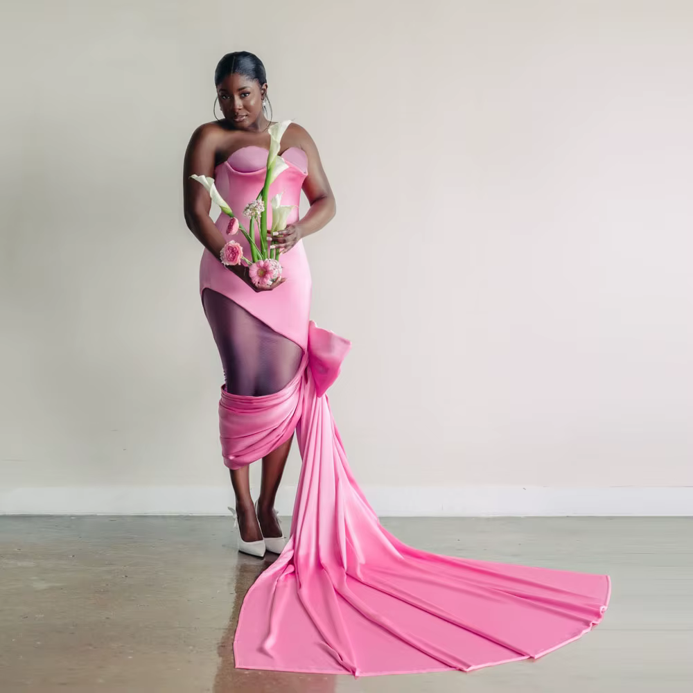 Robes de soirée mi-mollet pour femmes, style fourreau, avec nœud latéral superposé, sexy, pour femme