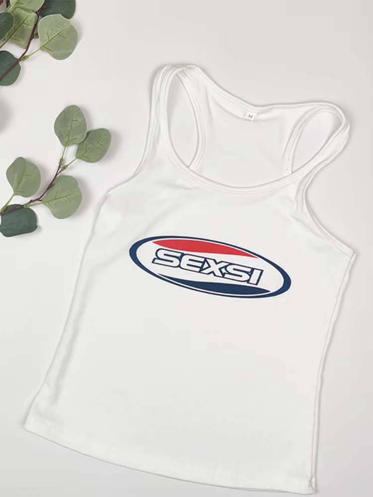 Y2K haute rue débardeurs blanc Coquett fines bretelles Gyaru hauts Acubi mode haut pour femme Sexy l