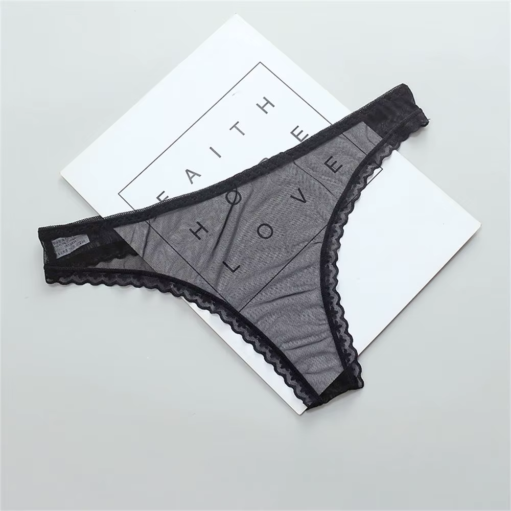 Culottes string sexy pour femmes, lingerie féminine, tanga transparent, culottes en dentelle, sous-v