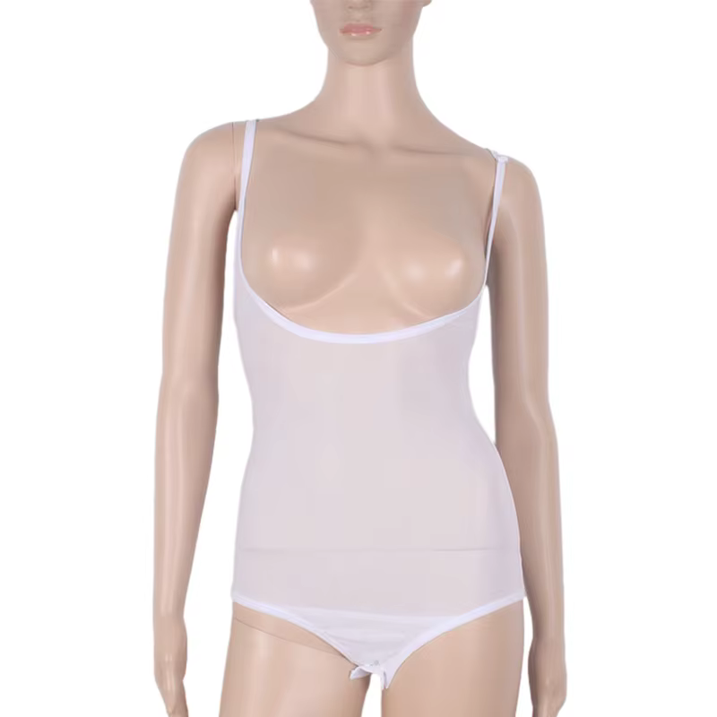 Combinaisons de danse du ventre pour femmes, Camisole sans couture, couleur peau, body en maille tra