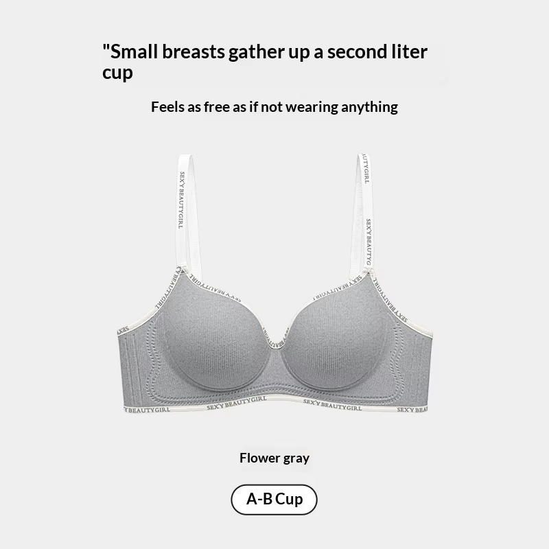 Nouveau soutien-gorge tendance pour petites poitrines : rehausse et unifie avec motif lettres, sans 