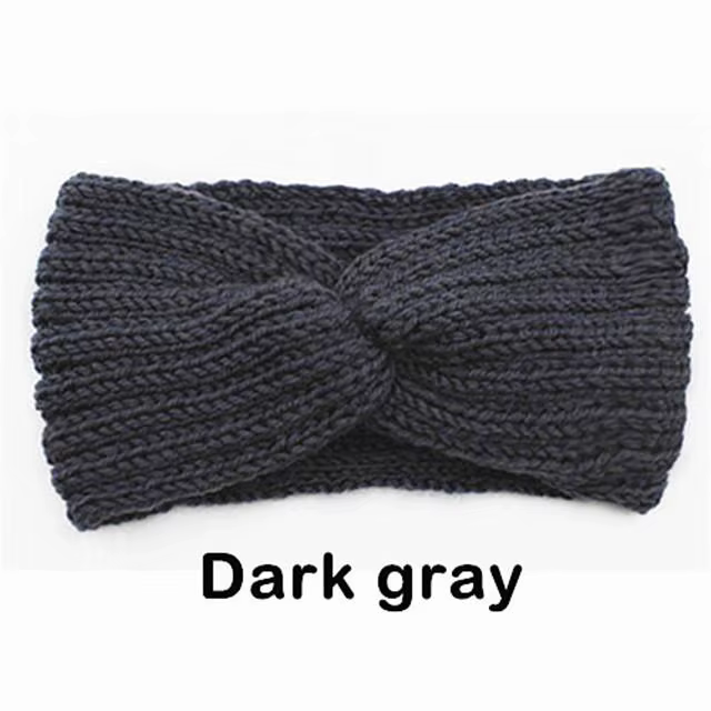 Hiver laine tricoté bandeau pour femmes Crochet oreille plus chaud larges bandeaux Turban tête envel