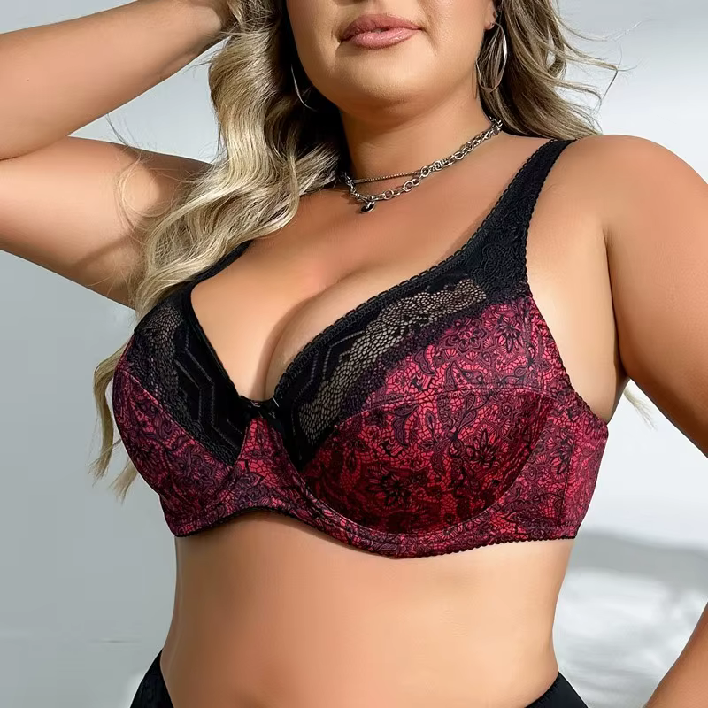 BEAUWEAR femme soutien-gorge grande taille soutien-gorge à armatures sans coussinet grande taille Li