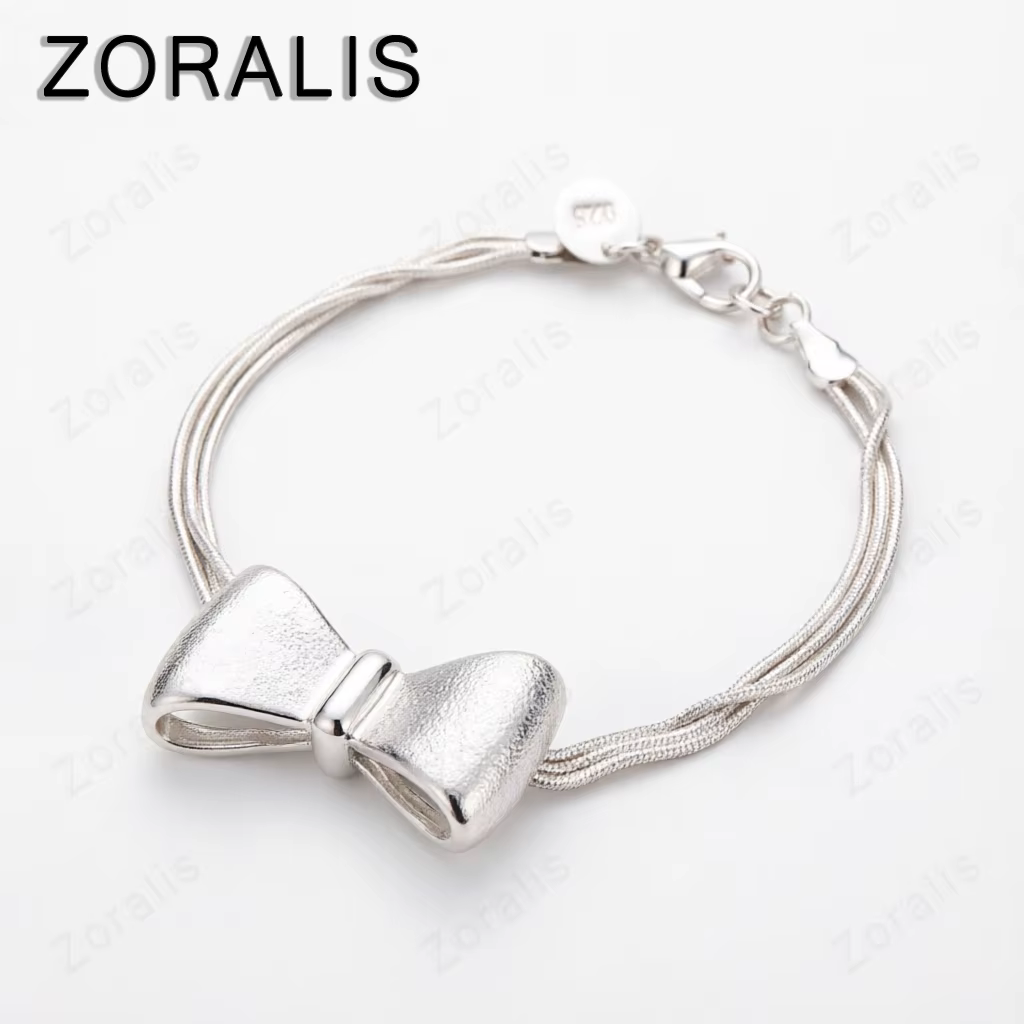 Bracelet Charme Nœud Mignon en Or 18K, Bijoux Tendance en Argent Sterling 925, Cadeau d'Anniversaire