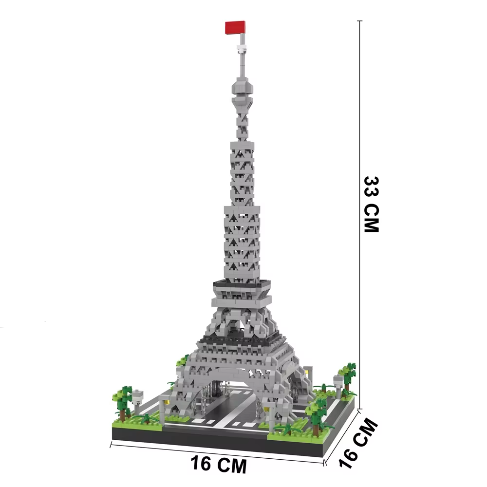 Ensemble de blocs de construction de Micro Mini palais, modèle de musée du monde du Louvre français,