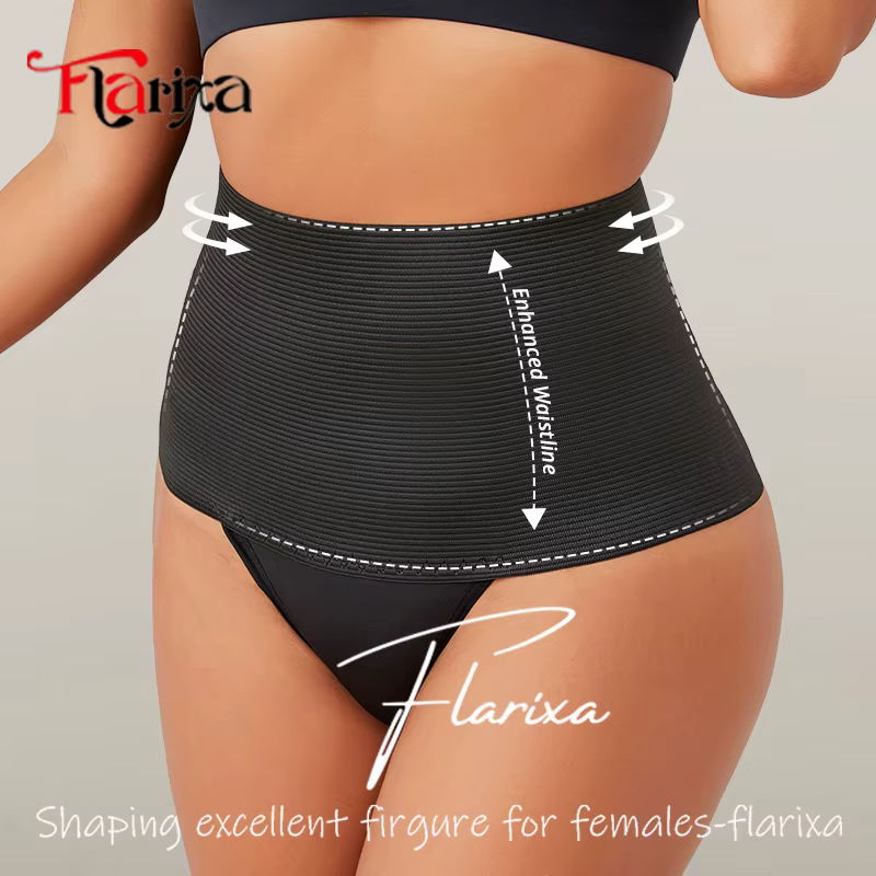 Flarixa ventre plat corps Shaper culottes femmes taille haute ventre plus mince Shapewear Compressio