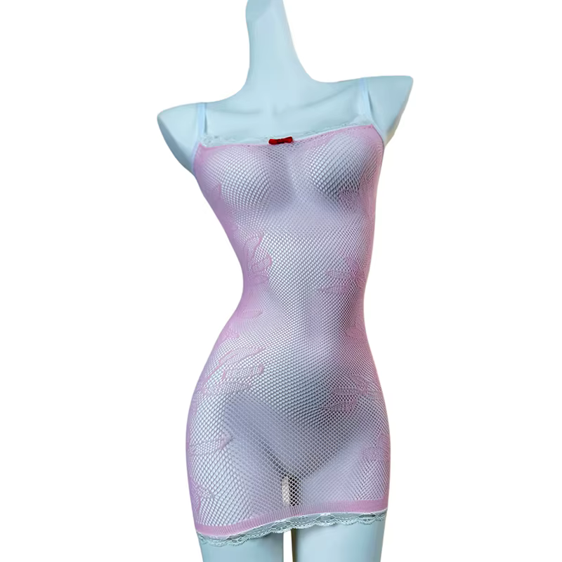 1 pièce Robe moulante sexy pour femme en résille ajourée transparente, tenue de plage sans bikini, m