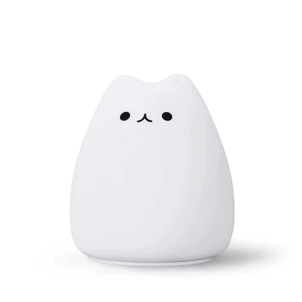 Veilleuse chat LED sans fil avec capteur tactile, veilleuse Kawaii, batterie en silicone, lumière an
