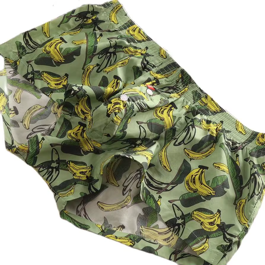 Short de pyjama 100% coton pour hommes, survêtement décontracté, sac en U, vêtements de nuit confort