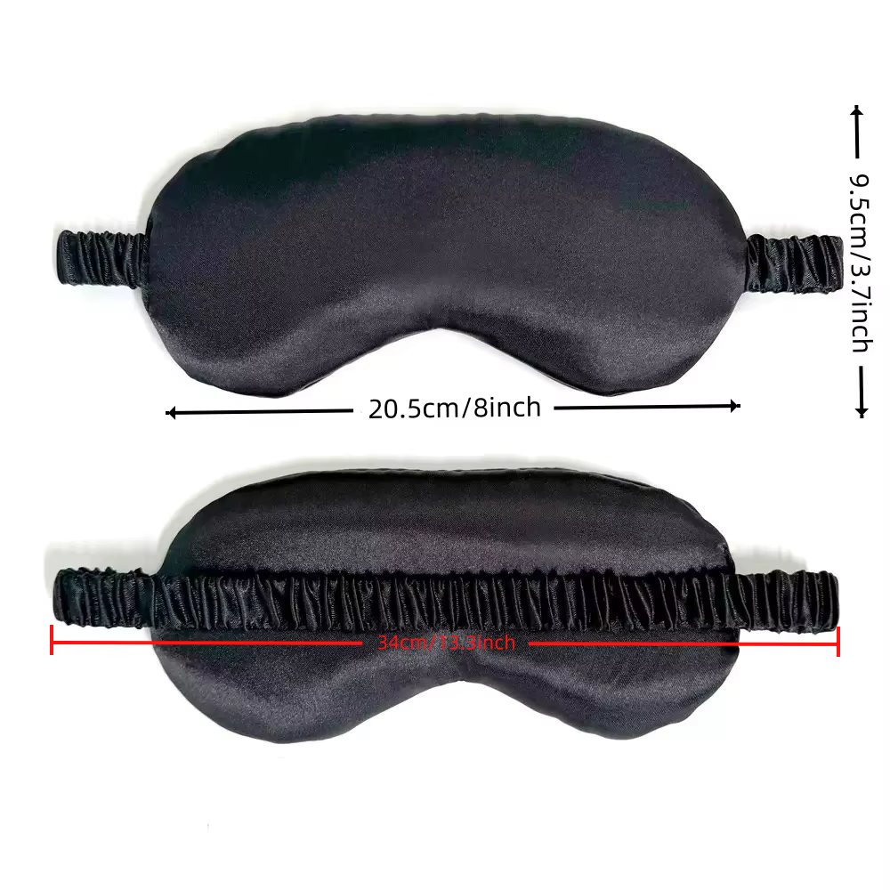 Masque de sommeil soyeux – Masque oculaire 100 % occultant, sans pression sur les yeux, sangle régla