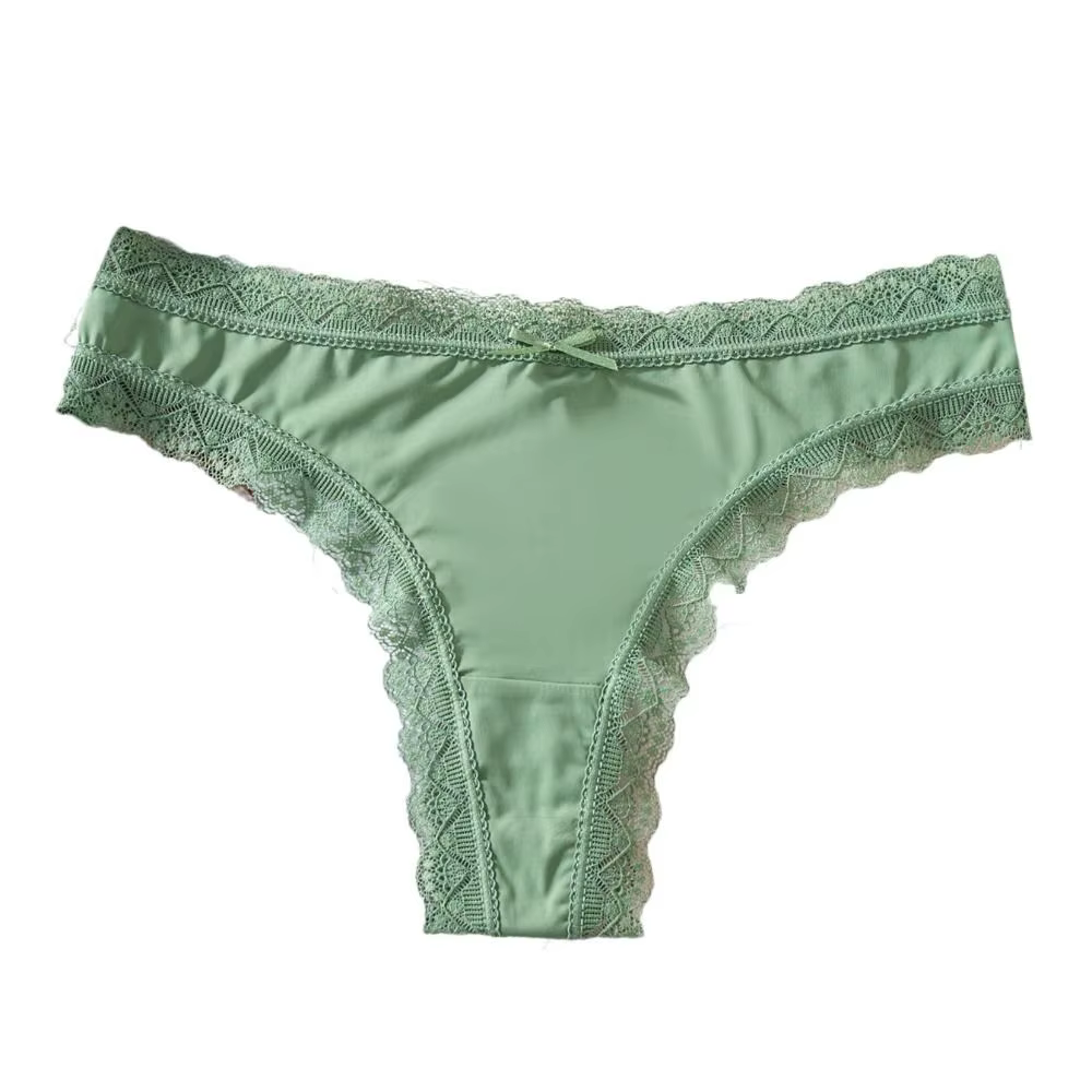 Injpanties de glace sans couture confortables pour femmes, entrejambe en coton, taille basse, nœud e