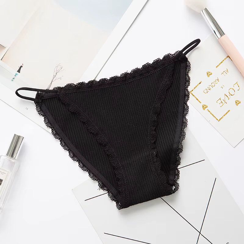 Culotte Sexy en coton respirant pour femmes, sous-vêtements en dentelle douce, slip féminin mignon, 