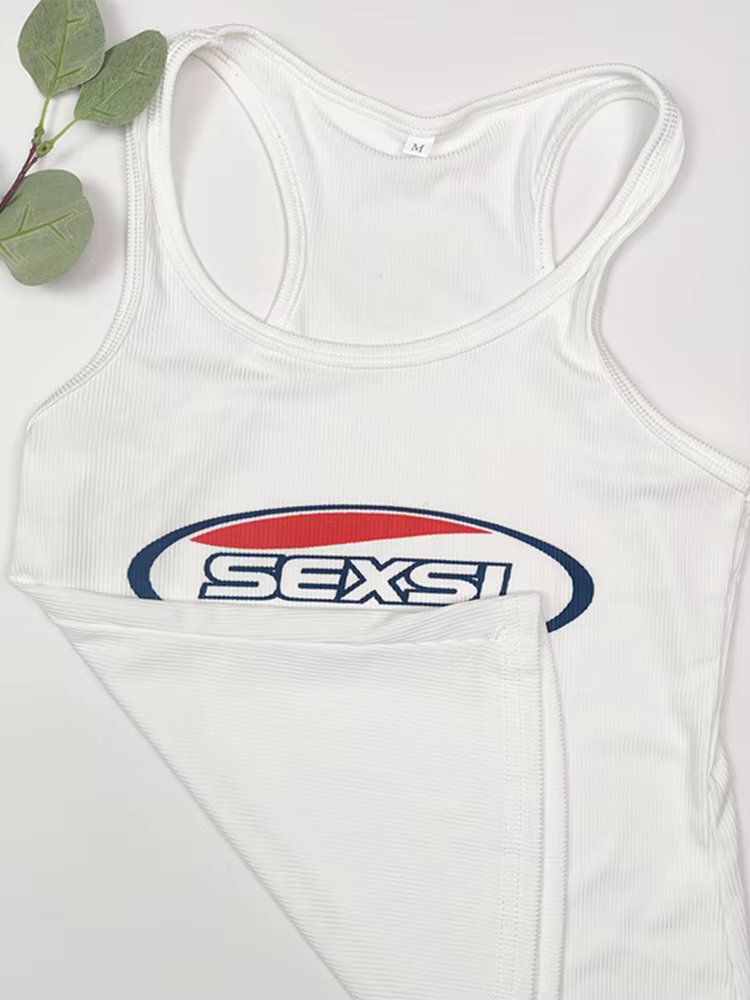 Y2K haute rue débardeurs blanc Coquett fines bretelles Gyaru hauts Acubi mode haut pour femme Sexy l
