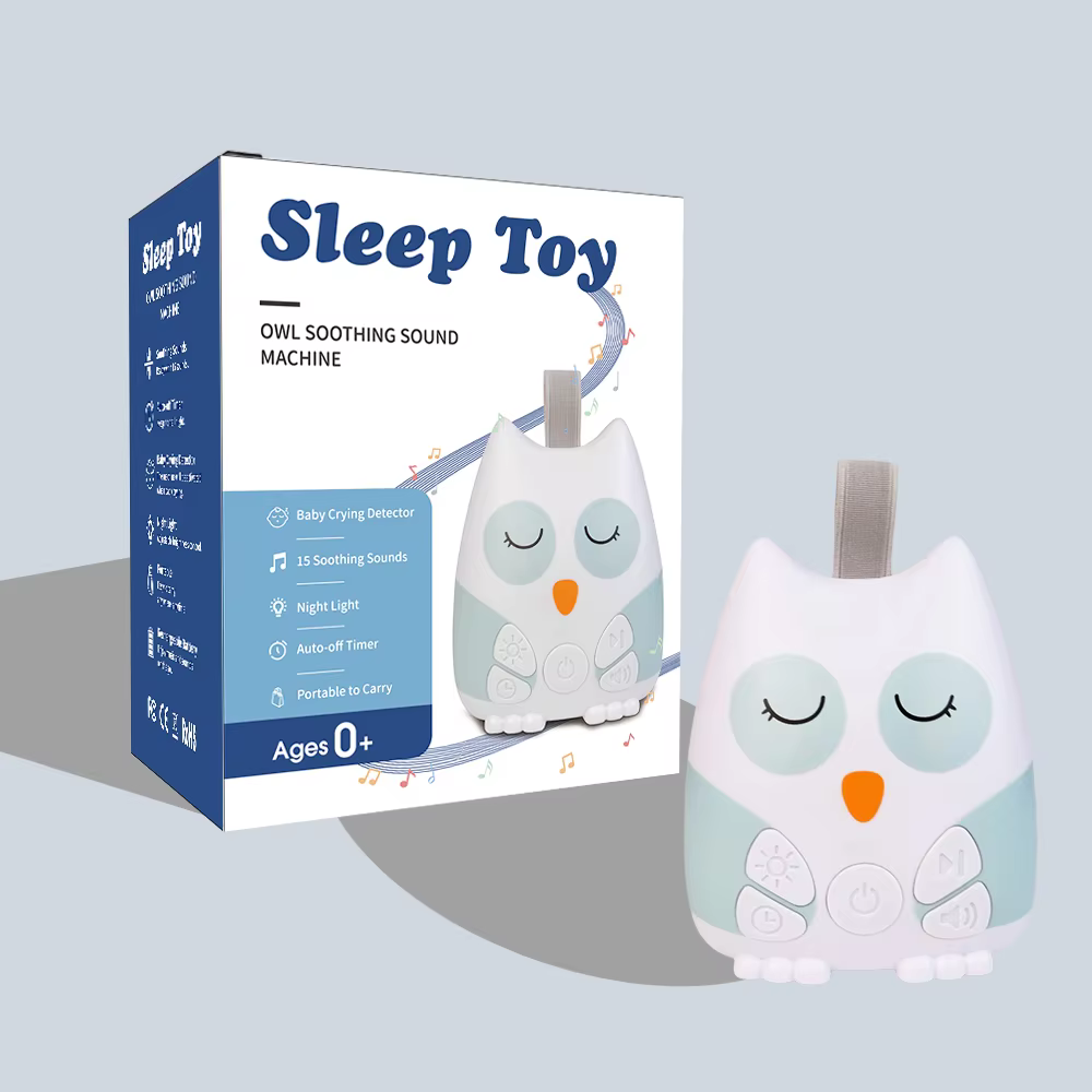 Machine portative à bruit blanc hibou pour bébé 30, son naturel apaisant, sucette pour nourrissons e