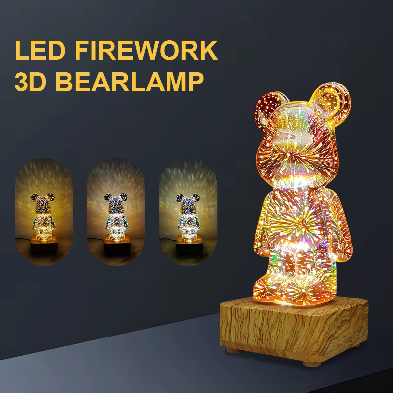 Voici à venir la lampe d'ours 3D de feu d'artifice LED! Un excellent choix pour la décoration de la 