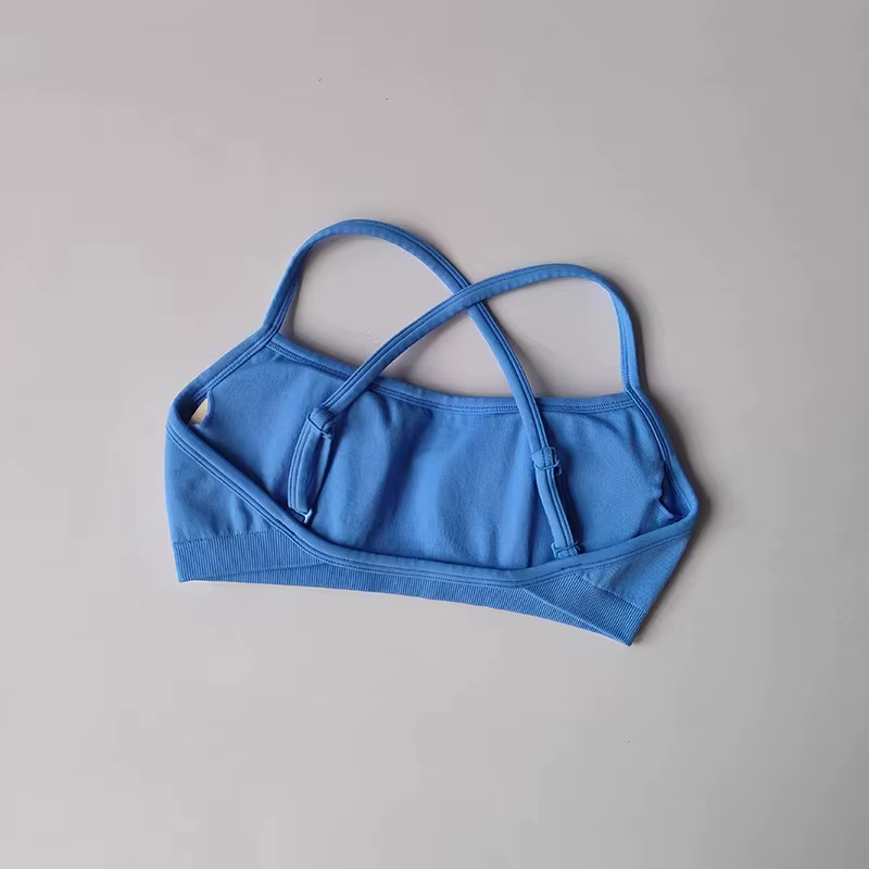 Soutien-gorge de sport sans couture pour femme, en nylon respirant, pour yoga, gym, course à pied et