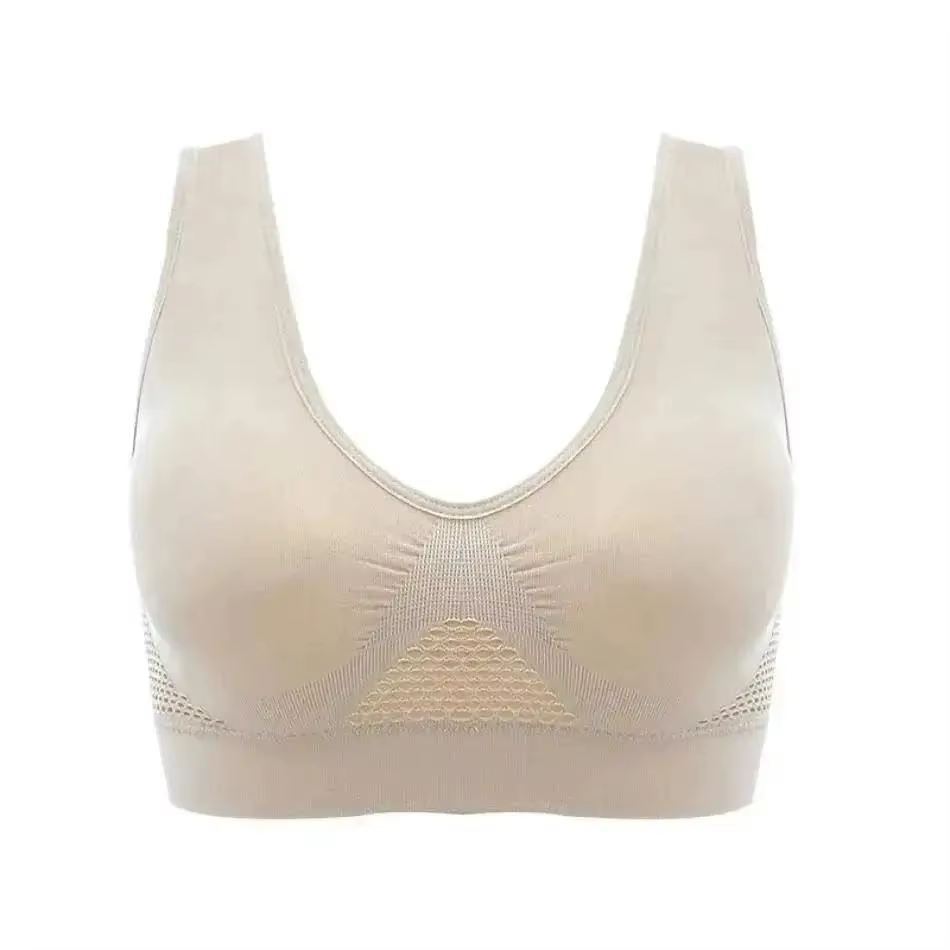 Soutien-gorge de sport respirant pour femmes, 1 pièce, absorbant la sueur, coussinet antichoc, haut