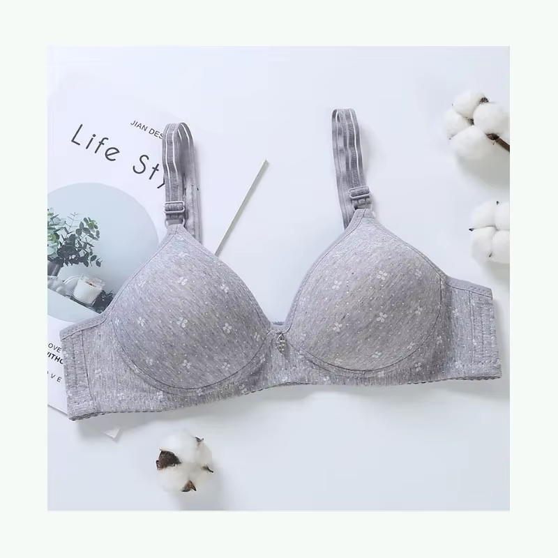 Soutien-gorge classique en coton pour femme, sans pilote, solide, bonnet A B, push-up, confortable, 