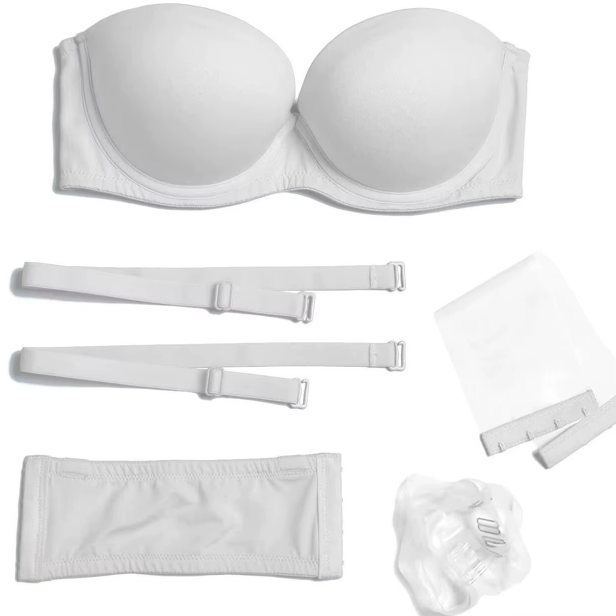 Nouveau Soutien-Gorge Femme 2026 Sans Bretelles Sexy Dos Nu Croisé Push-Up Invisible Rembourré Multi