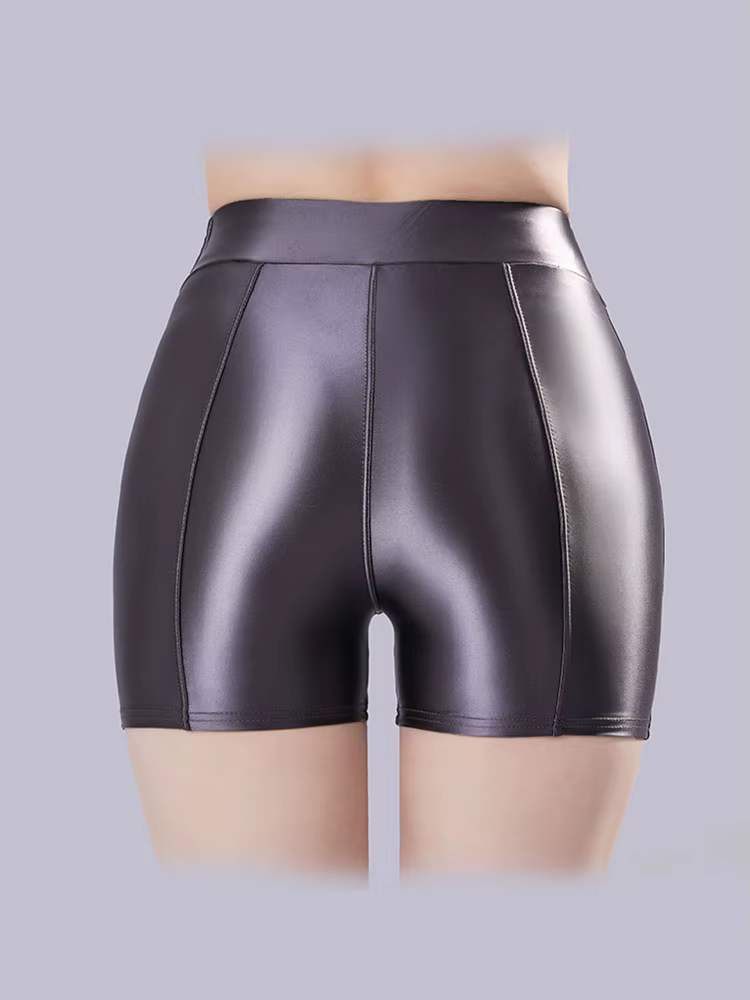 Short Sexy en Satin Lisse et Brcorporelle pour Femme, Vêtements Astronomiques, de Sécurité, à la Mod
