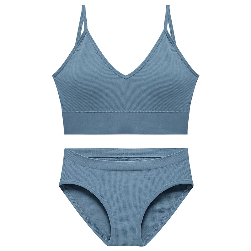 Ensemble de lingerie sans fil française, sexy, push-up pour petites poitrines, caraco sans dos sans 