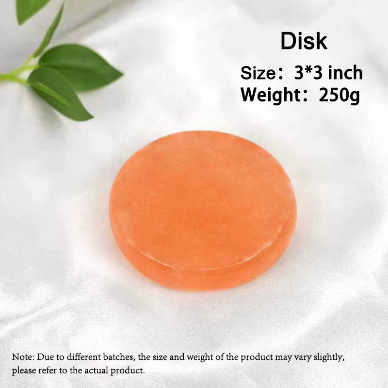 Pierres de massage au sel de bain rose de l'Himalaya, pierre de thérapie de massage disque de 3x3 po