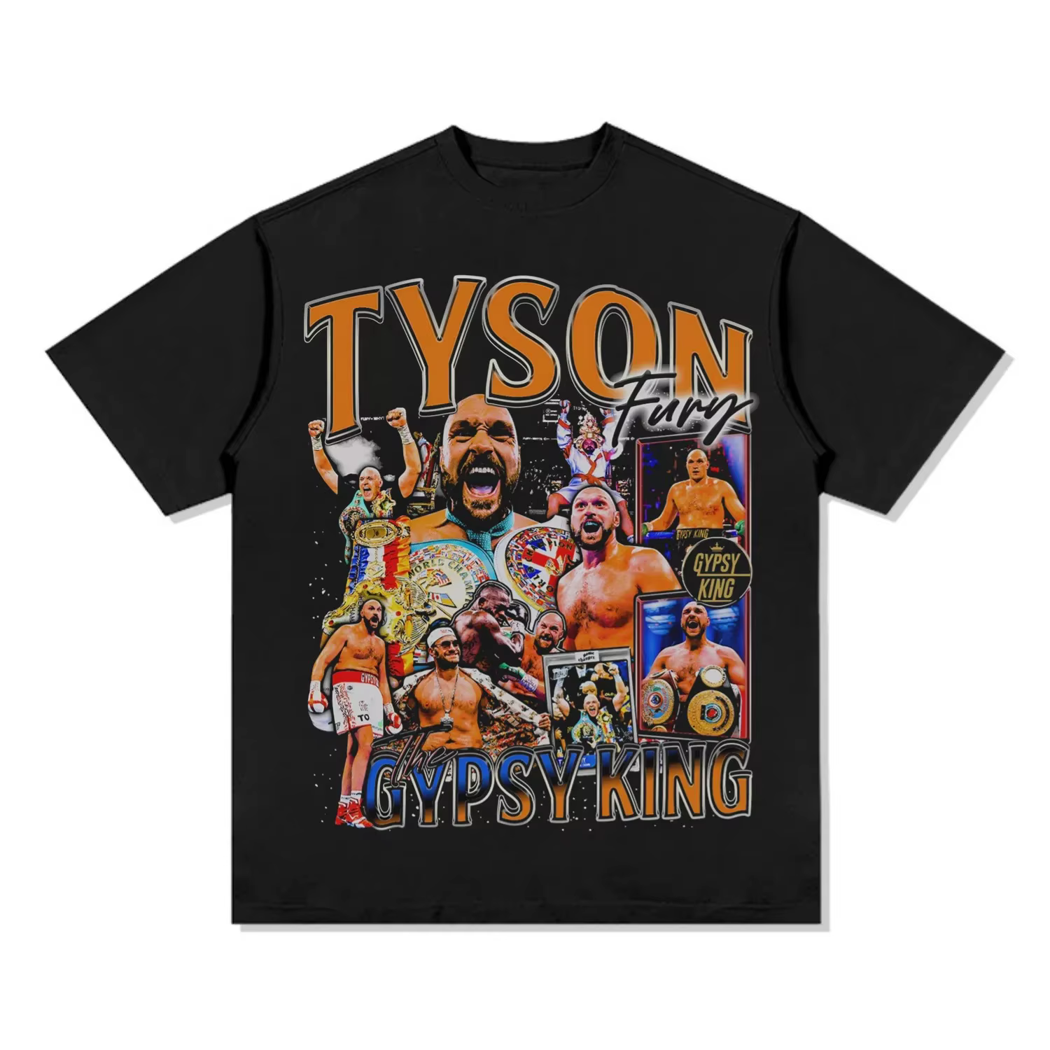Tyson Fury le roi gitane T-Shirt surdimensionné boxe graphique coton T-Shirt lourd roi hommes femmes