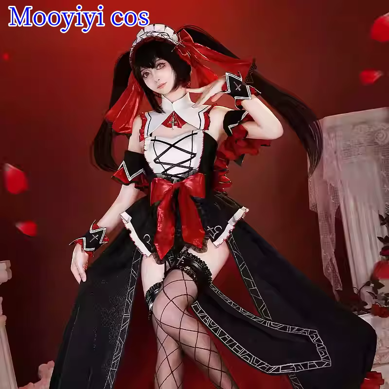 Nouveau Mooyiyi cos Tokisaki Kurumi Cosplay costume Halloween lolita en stock cauchemar S-XL Date un