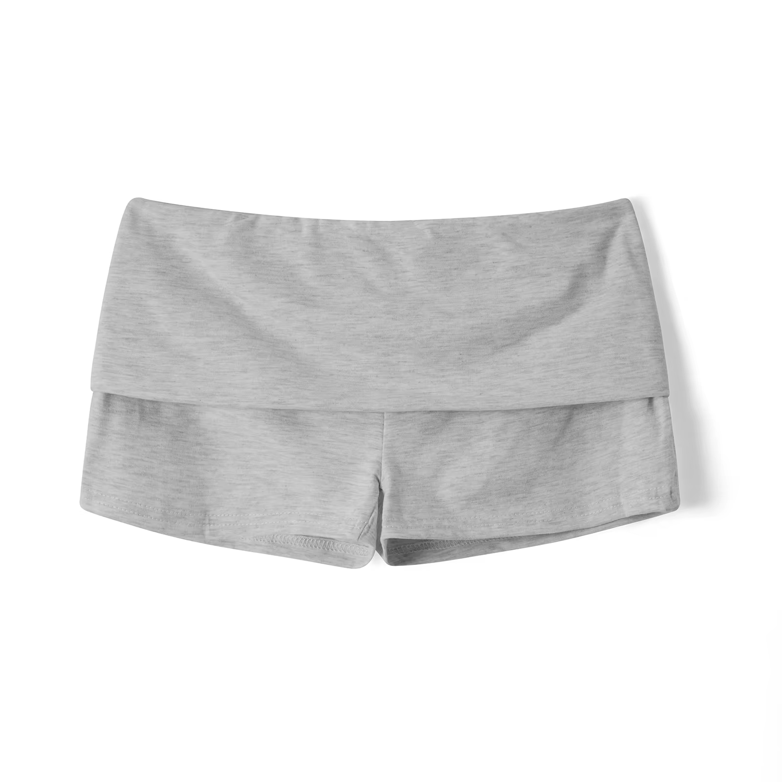 Bas de pyjama pliable taille basse pour femmes et filles, pantalon court décontracté, couleur unie/r