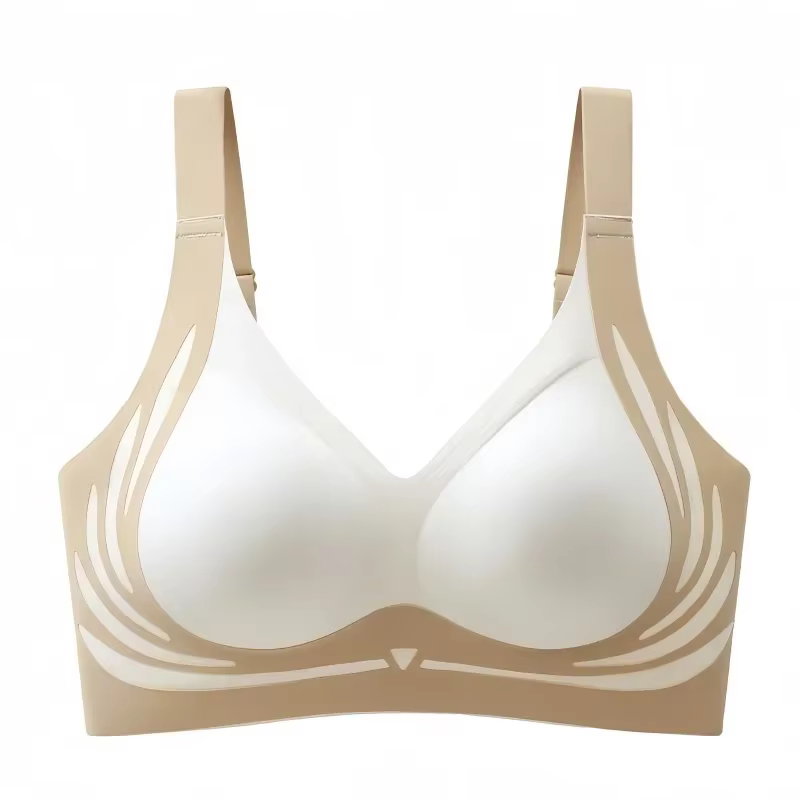 Soutien-gorge sans couture grande taille pour femme, bralette à larges bretelles réglables, anti-aff