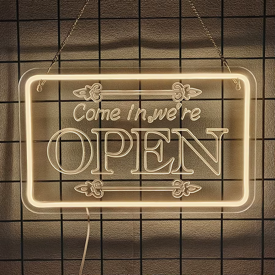 Enseigne ouverte au néon LED pour les entreprises, néons LED pour fête, Bar, Salon, magasins, décora