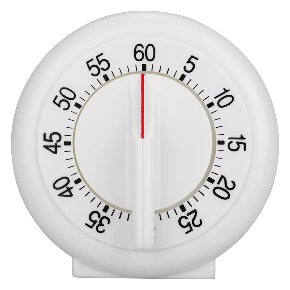 Minuteur de cuisine mécanique rond de 60 minutes, alarme sonore puissante, sans piles, pour la cuiss