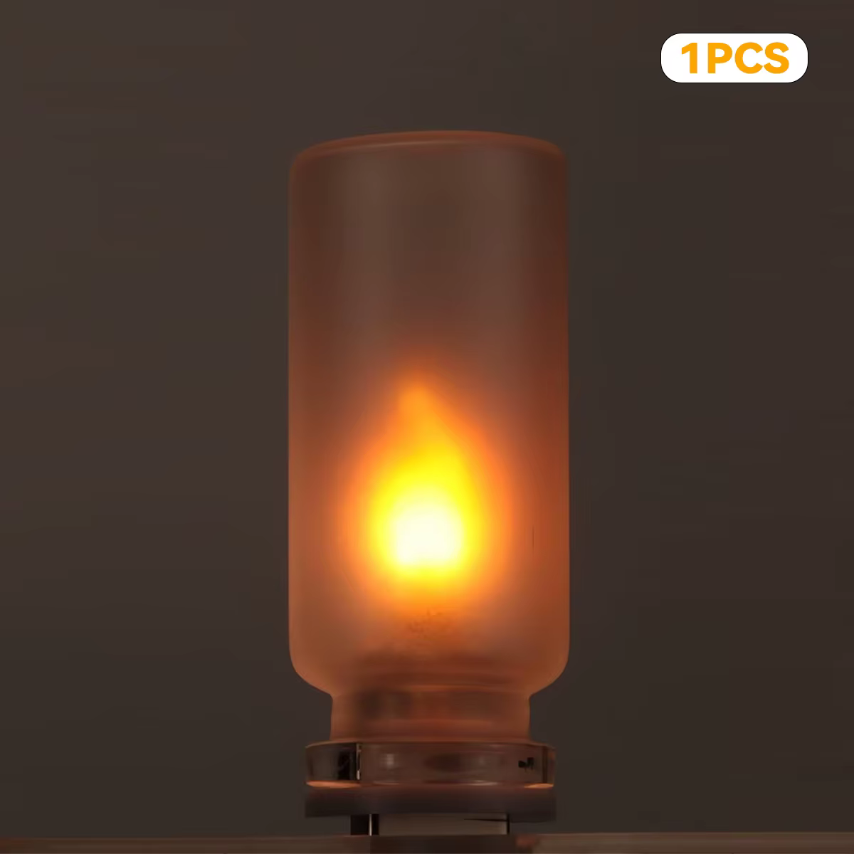 Mini lampes LED USB à effet de flamme, veilleuses scintillantes en verre dépoli, flamme simulée pour
