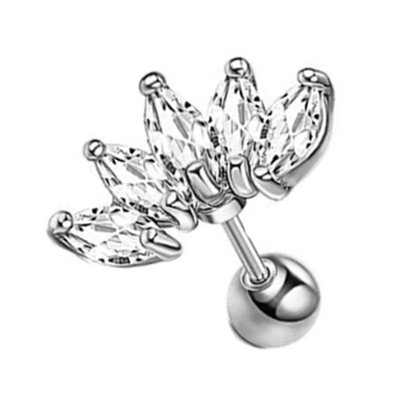 Tragus Helix Piercing boucle d'oreille pour femmes Rook Lobe Cartilage papillon oreille Percing coeu
