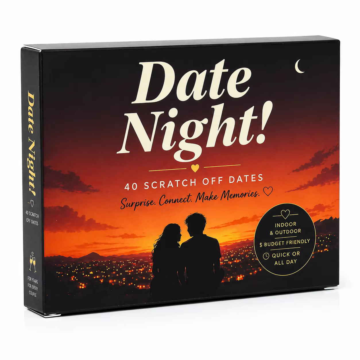 Jeu de cartes romantique pour soirée en amoureux, jeu de cartes à gratter pour couples, jeu interact