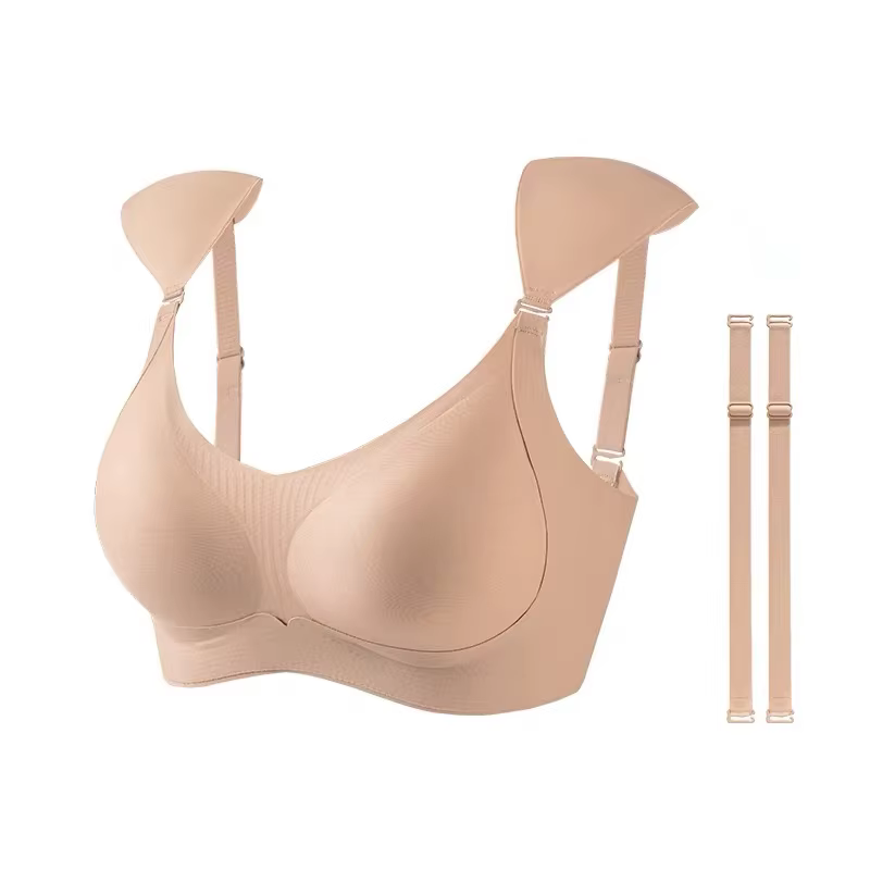 Soutien-gorge Invisible sans couture pour femmes, avec gros seins et petites épaules, coussinets amo